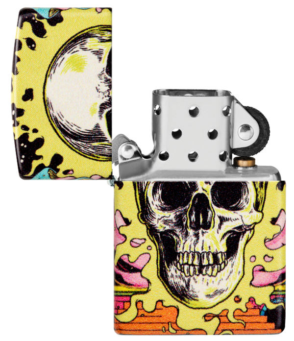 Zippo Glow in the Dark Green Skull 540 Color Design #48640