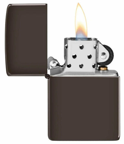 Zippo Classic Brown Deep Chestnut Sheen, Genuine Windproof Pocket Lighter #49180