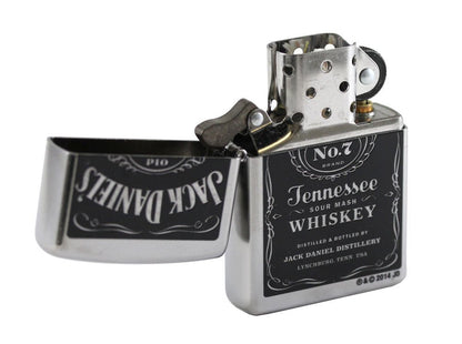 Zippo Jack Daniels Label, Street Chrome #24779