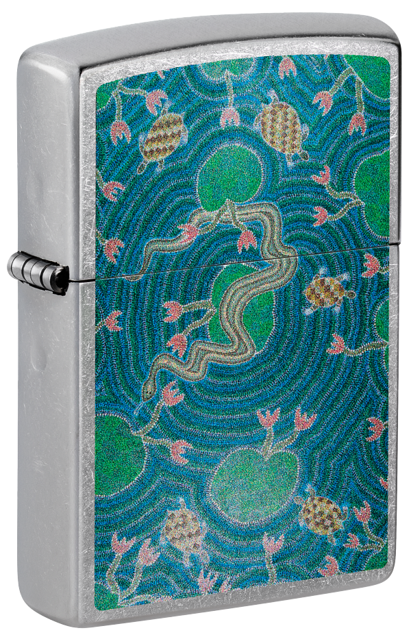 Zippo John Smith Gumbula Turtles Design, Street Chrome Lighter #48626