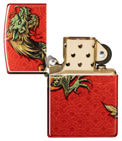 Zippo Dragon 540 Fusion Tumbled Brass Lighter #48513