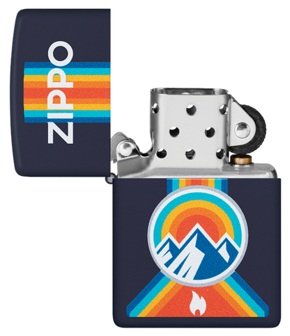 Zippo Outdoor Mountain Design, Navy Matte Lighter #48639