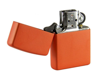 Zippo Orange Matte Classic Lighter, Windproof Pocket #231