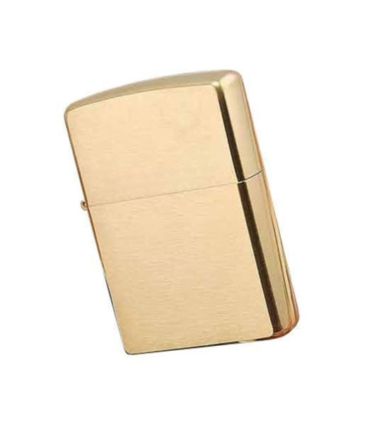 Zippo Lighter, Solid Brass, Brushed Finish, Classic #204B