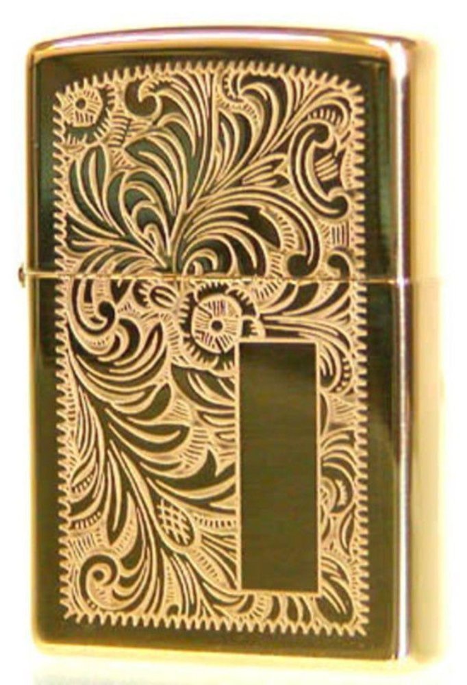 Zippo Classic Venetian Design, High Polish Brass Genuine Windproof Lighter #352B