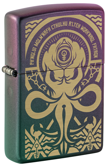 Zippo Cthulu Spiritual Laser Engrave Design, Iridescent Lighter #48671