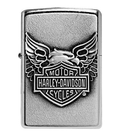 Zippo Iron Eagle Chrome Lighter, H-D Logo Emblem, Harley-Davidson #20230