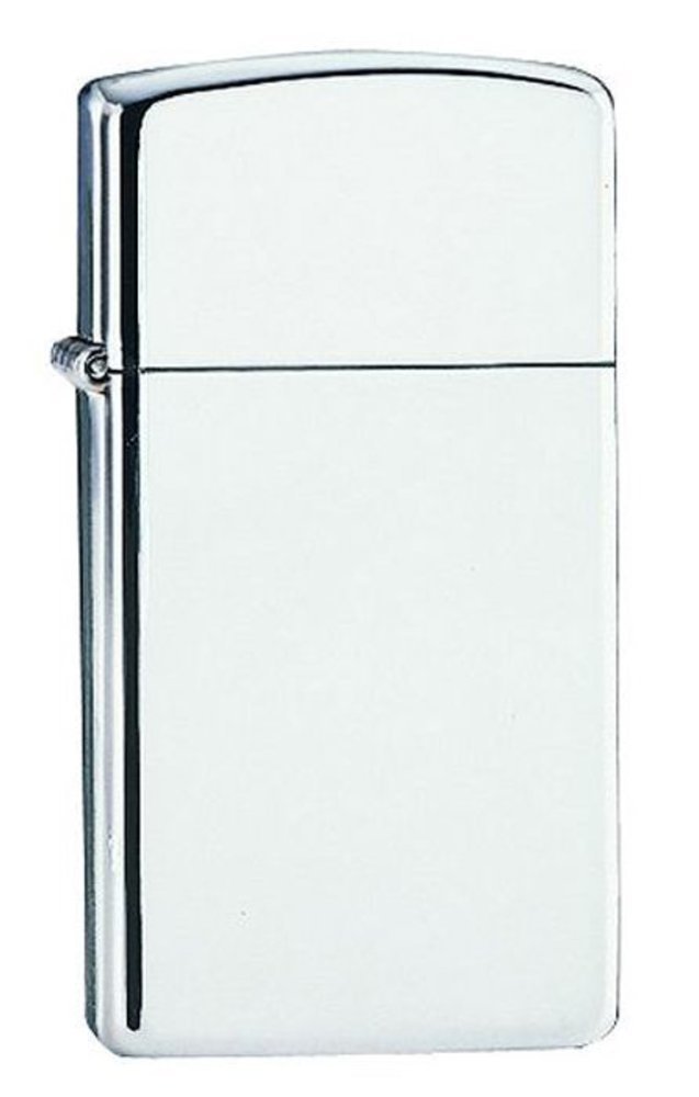 Zippo Slim, High Polish Chrome Finish, Genuine Windproof Slim Lighter #1610