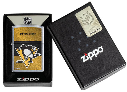 Zippo NHL Pittsburgh Penguins Hockey Team, Street Chrome Lighter #48050