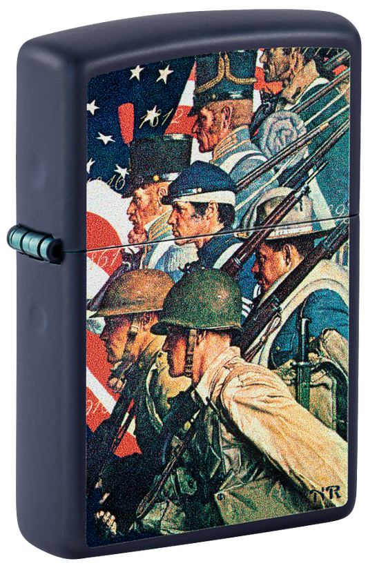 Zippo Norman Rockwell A Pictoral History of the US Army Lighter #48698