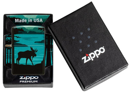 Zippo Moose Landscape 540° Design, Windproof Lighter #49481