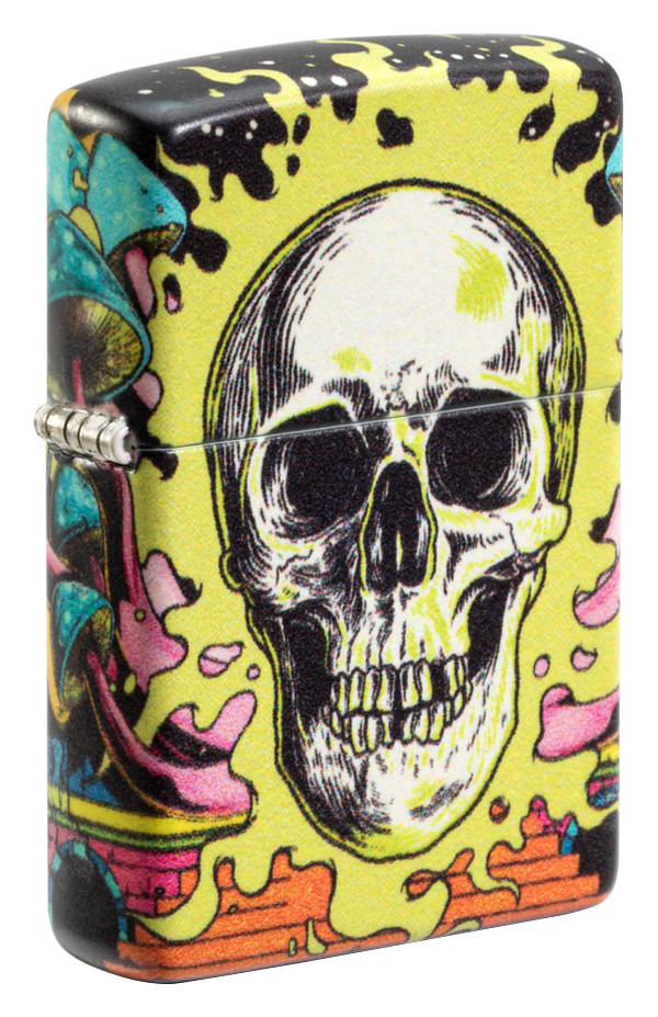 Zippo Glow in the Dark Green Skull 540 Color Design #48640