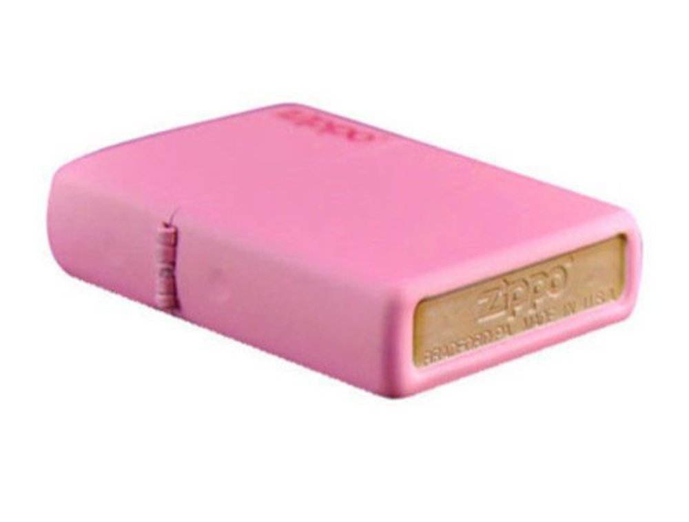 Zippo Pink Matte Lighter, w/ Logo, Windproof #238ZL