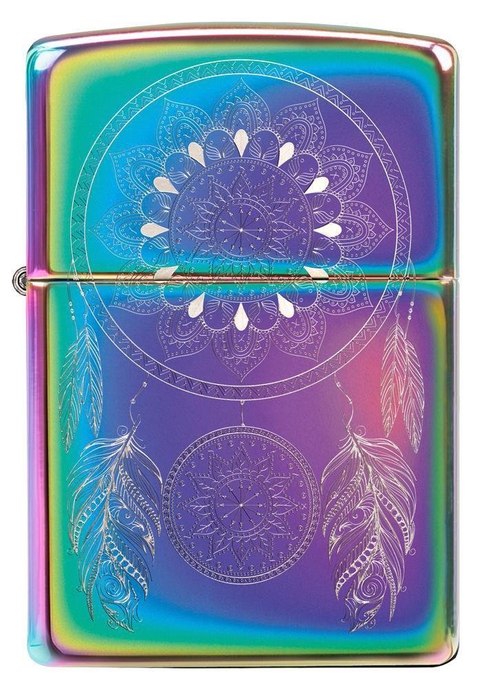 Zippo Mandala Dream Catcher, Engraved, Spectrum Finish, Genuine Lighter #49023