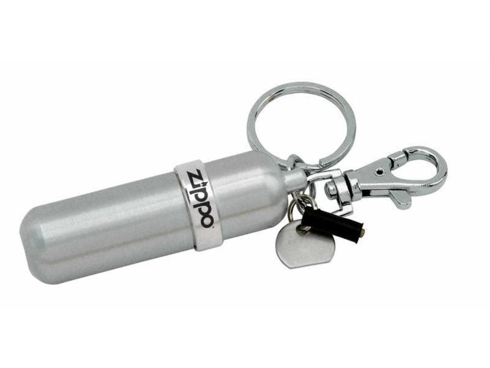 Zippo Aluminum Fuel Canister, Reusable, Key Ring, Flint Storage + More #121503