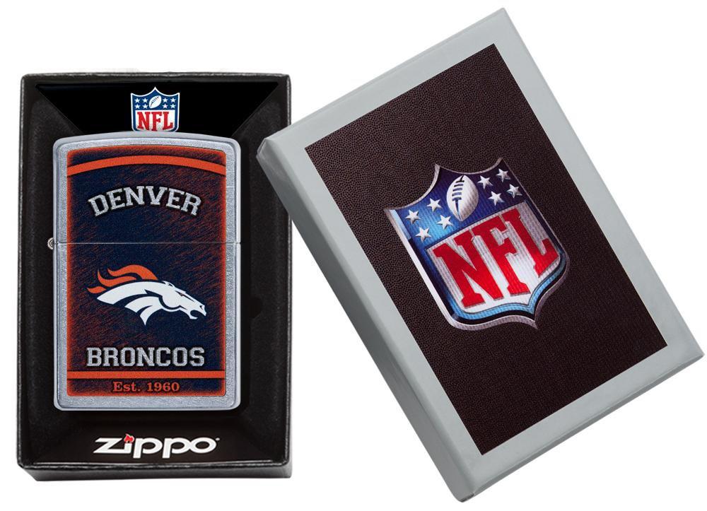 Zippo NFL Denver Broncos Football Team, Street Chrome Finish Lighter #29941