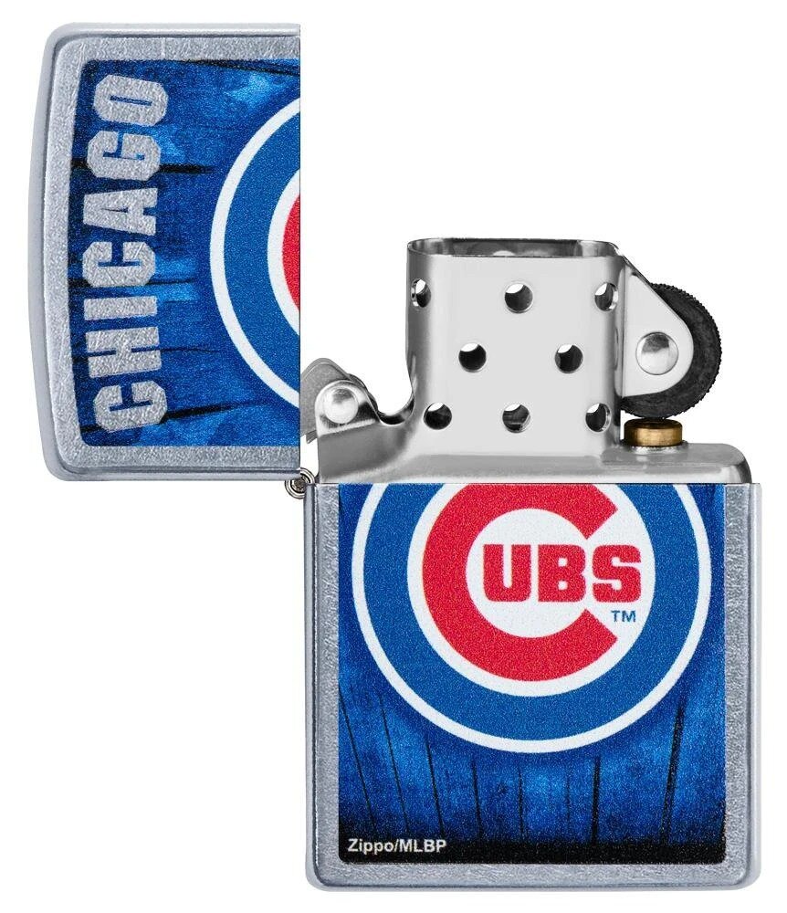 Zippo MLB Chicago Cubs Brushed Chrome Finish Genuine Windproof Lighter #29792