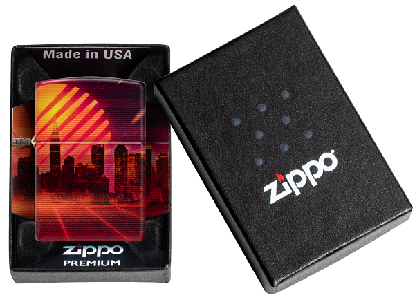 Zippo Cyberpunk City Skyline 540 Color Design, Matte Finish Lighter #48505