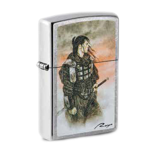 Zippo Luis Royo Japanese Ronin Design, Street Chrome Finish Lighter #49767