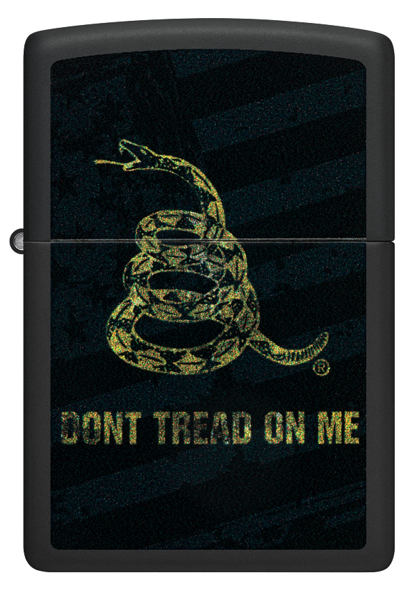 Zippo Dont Tread On Me Design, Black Matte Lighter #48553