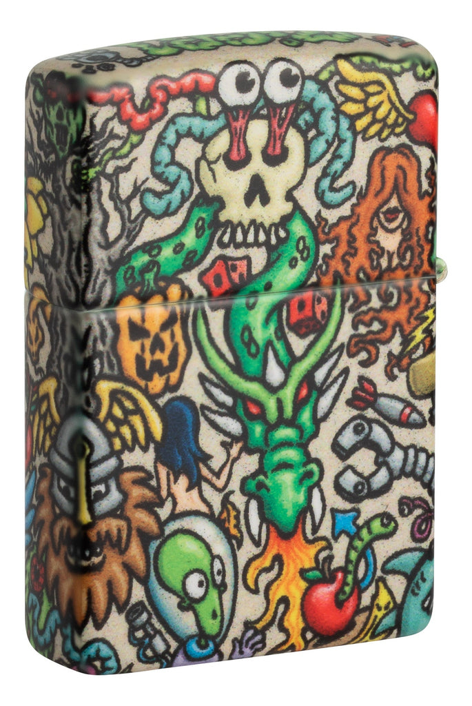 Zippo 540 Colorful Tattoo Design, Windproof Lighter #48394