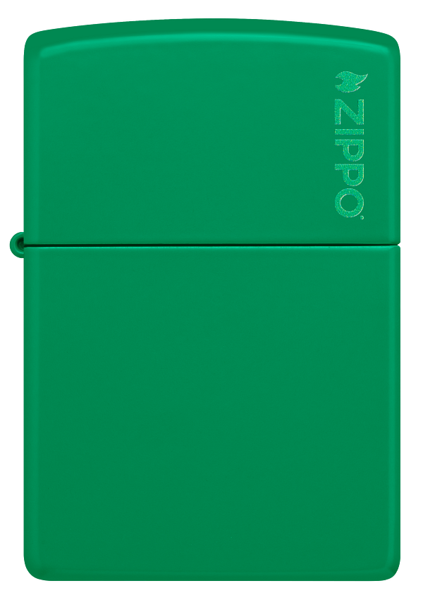 Zippo Grass Green Matte with Logo Base Model Lighter #48629ZL