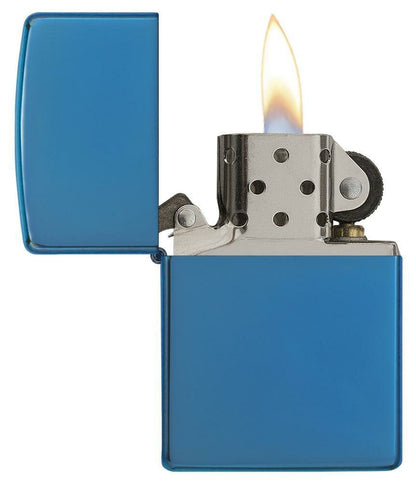 Zippo Classic High Polish Blue, Sapphire, Genuine Zippo Windproof Lighter #20446