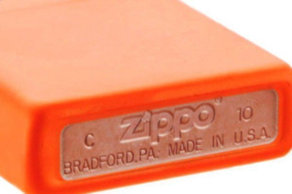 Zippo Orange Matte w/ Logo Lighter #231ZL