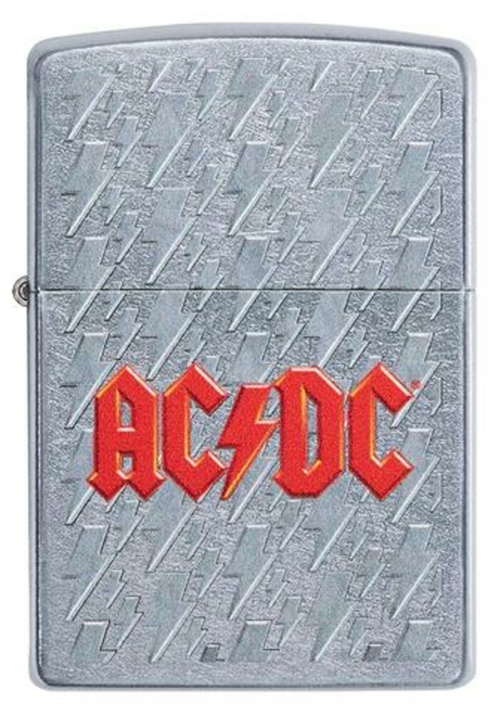 Zippo AC/DC Music Logo, Street Chrome Finish, Genuine Windproof Lighter #49236