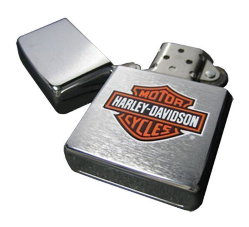 Zippo Harley-Davidson Logo Lighter, Brushed Chrome H-D #200HD.H252