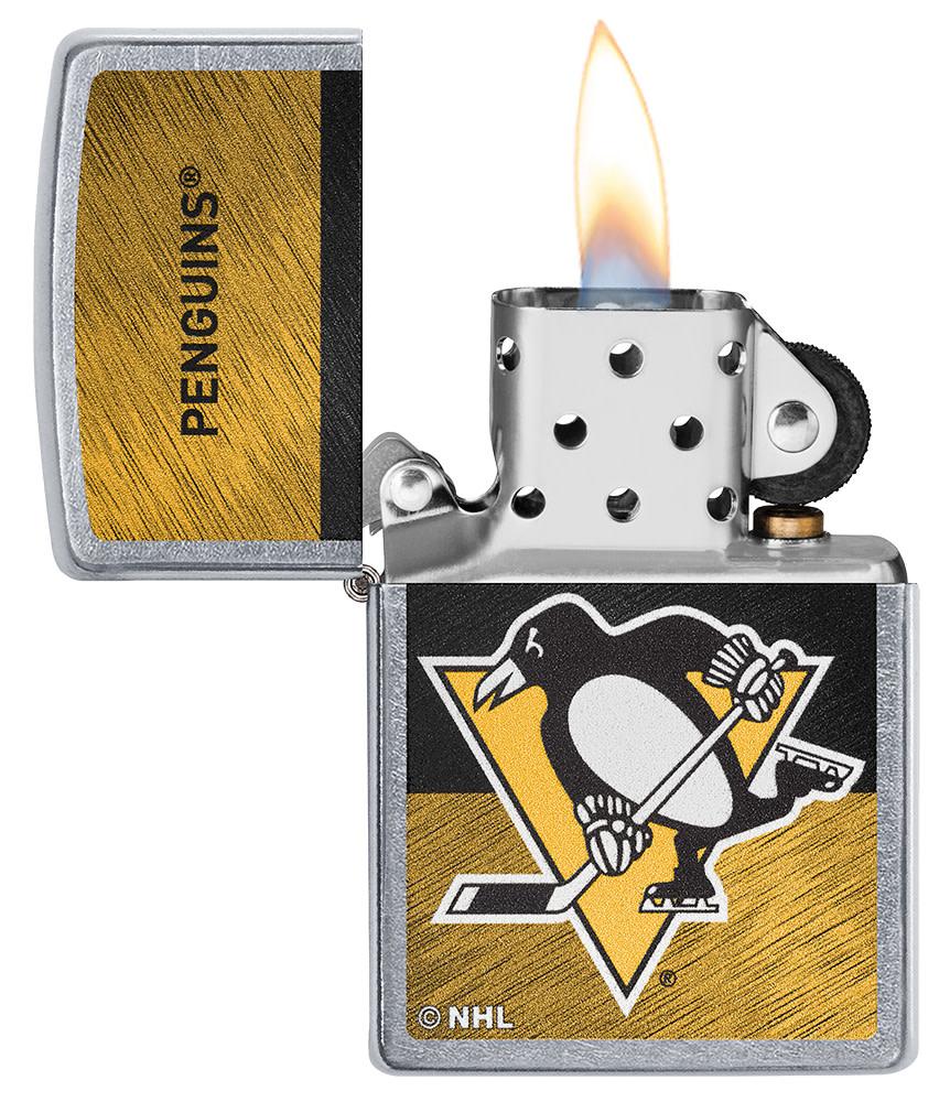 Zippo NHL Pittsburgh Penguins Hockey Team, Street Chrome Lighter #48050