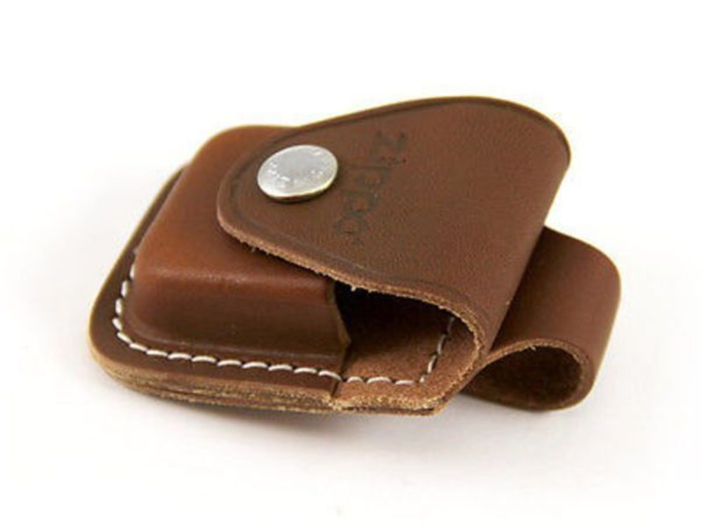 Zippo Belt Loop Brown Leather Pouch Gift Set for Lighter #LPGS-LPLB