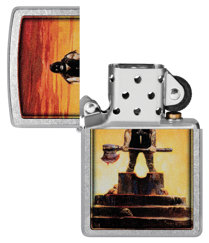 Zippo Frank Frazetta The Executioner Design, Street Chrome Lighter #48556