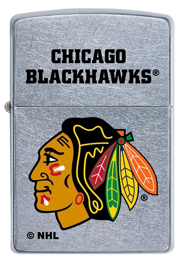 Zippo NHL Chicago Blackhawks, Street Chrome Finish Windproof Lighter #49365