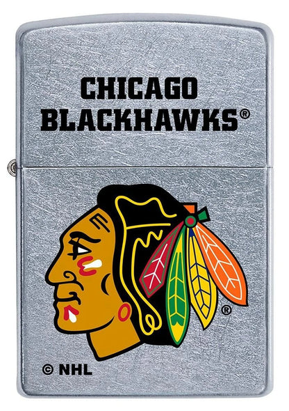 Zippo NHL Chicago Blackhawks, Street Chrome Finish Windproof Lighter #49365