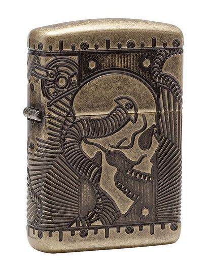 Zippo Armor Steampunk Pocket Lighter, Antique Brass #29268