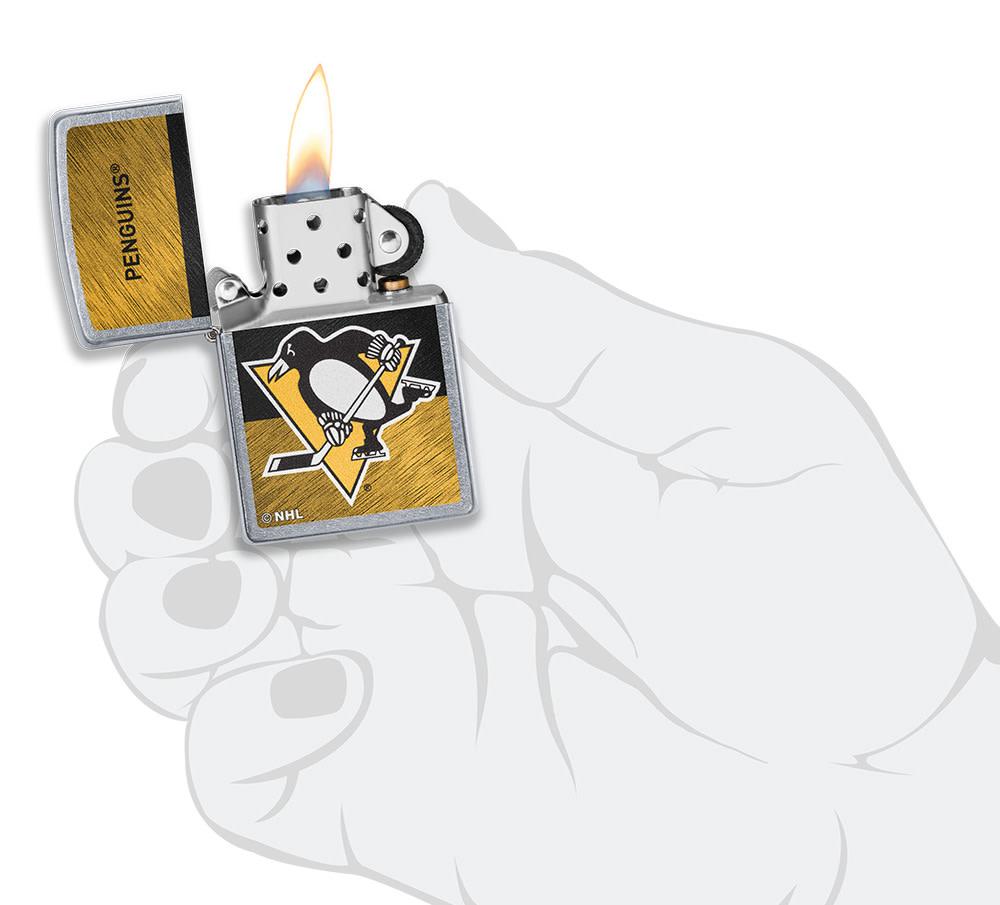 Zippo NHL Pittsburgh Penguins Hockey Team, Street Chrome Lighter #48050