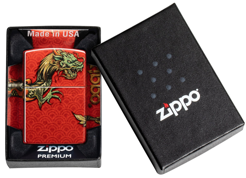 Zippo Dragon 540 Fusion Tumbled Brass Lighter #48513