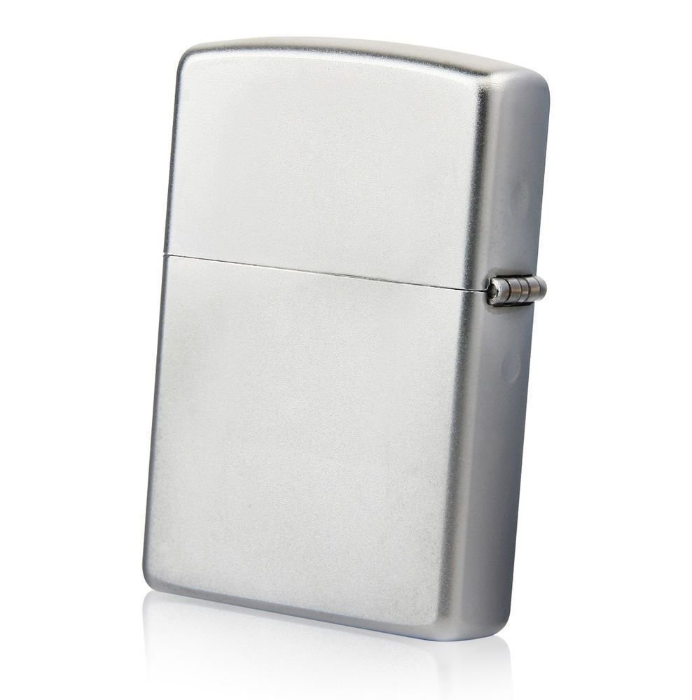 Zippo Classic Satin Chrome Finish Luxurious Genuine Windproof Zippo Lighter #205