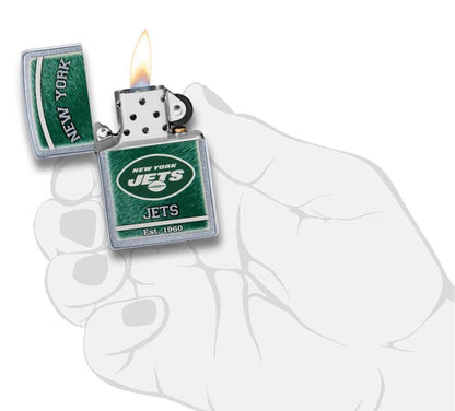 Zippo NFL New York Jets Football Team, Street Chrome Finish Windproof Lighter #29955