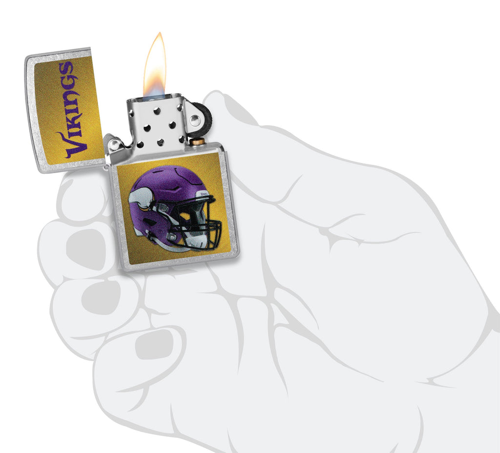 Zippo NFL Minnesota Vikings Football Team, Street Chrome Lighter #48439