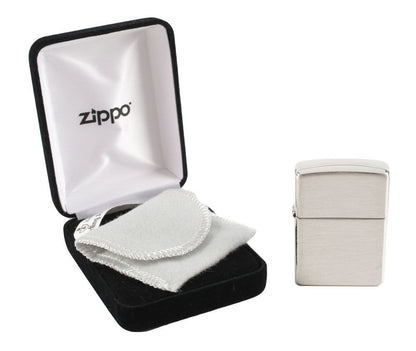 Zippo Armor Brushed Finish Sterling Silver Pocket Lighter, in Gift Box #27