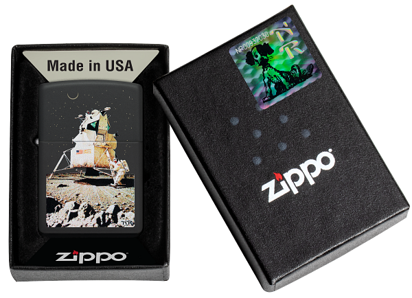 Zippo Norman Rockwell Mans First Step on the Moon Lighter #48699