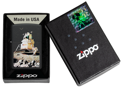 Zippo Norman Rockwell Mans First Step on the Moon Lighter #48699