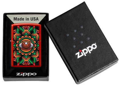 Zippo Trippy Eye Design, Metallic Red Lighter #48678