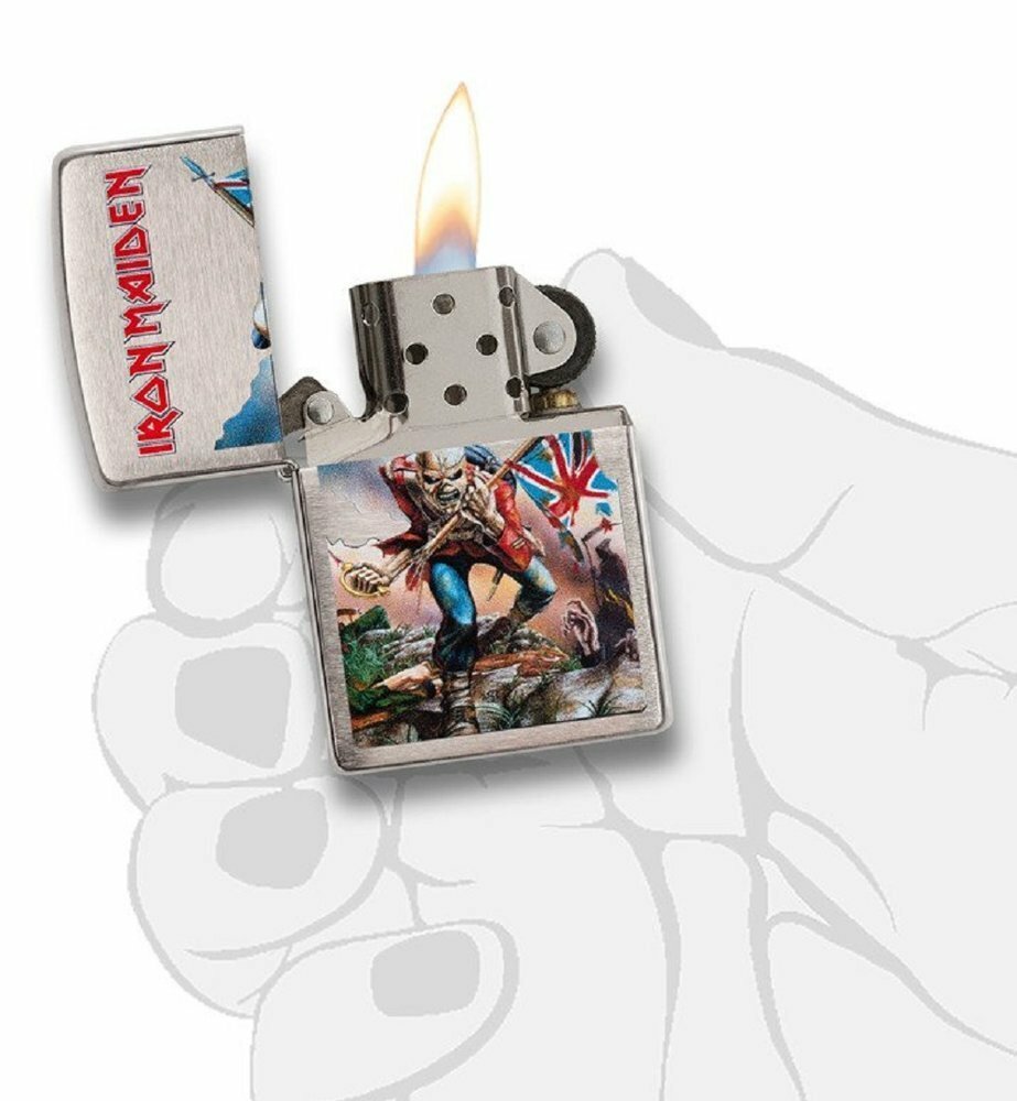 Zippo Iron Maiden, The Trooper, Eddie Lighter, Brushed Chrome, Windproof #29432