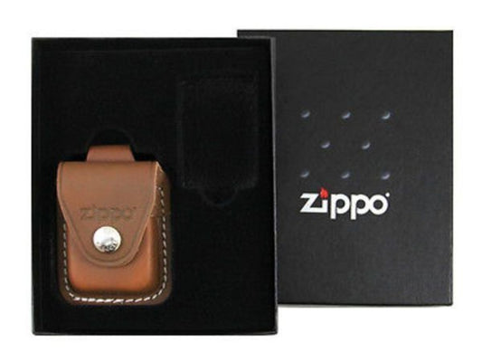 Zippo Belt Loop Brown Leather Pouch Gift Set for Lighter #LPGS-LPLB