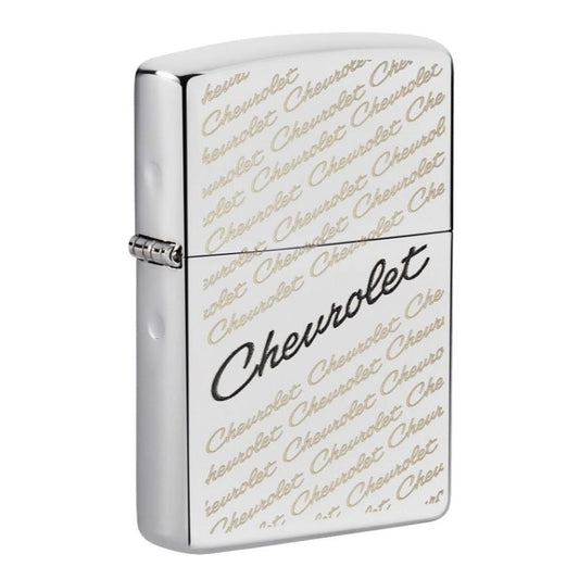 Zippo Chevrolet Chevy Laser Engraved, High Polish Chrome Finish, Windproof Lighter #49305