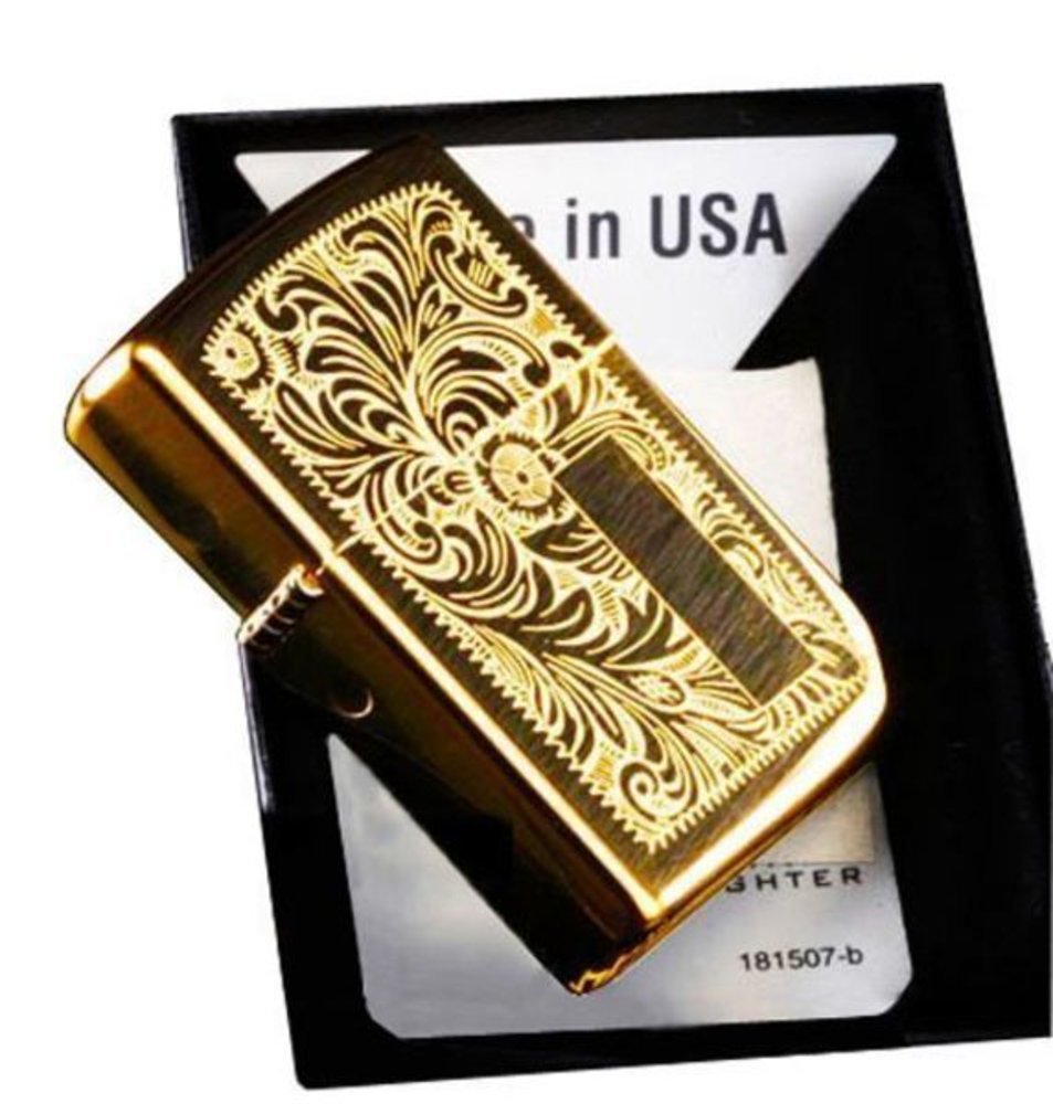 Zippo High Polish Brass Venetian Lighter #1652B