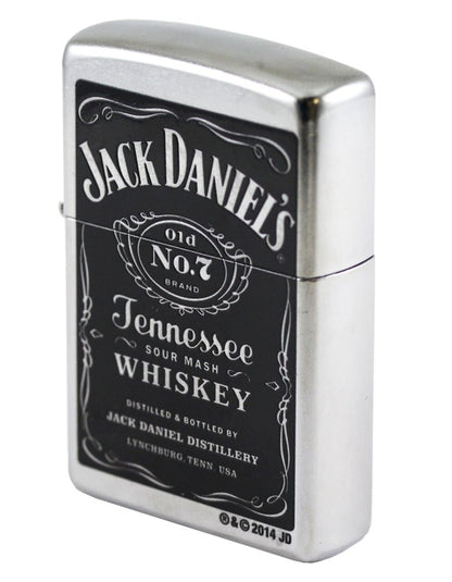 Zippo Jack Daniels Label, Street Chrome #24779